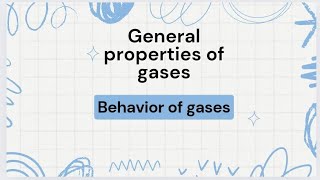 properties of gases class 11  chap5  behavior of gases [upl. by Annovoj]