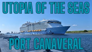 Utopia of the Seas leaving Port Canaveral on Friday September 20th 2024 [upl. by Ecnaralc]