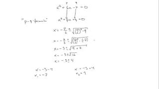 Matematik 2b Andragradsekvationer del 2 [upl. by Ardnuat]