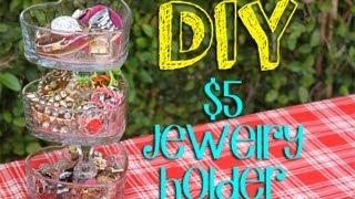 DIY 5 Jewelry Holder  Lucykiins [upl. by Llerrit995]