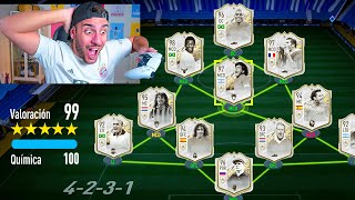 CONSIGO UN FUT DRAFT ENTERO DE LEYENDAS NUEVO RÉCORD FIFA 22 [upl. by Veno]