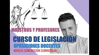 Niveles de Concreción Curricular  LEGISLACION OPOSICIONES DOCENTES [upl. by Hgiel]