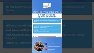 FREE CHORD SHEET  Sweet Caroline by Neil Diamond  Ian OBrien [upl. by Wil]