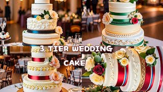 3 Tier wedding cake designs  wedding cake [upl. by Allecram693]