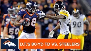 Demaryius Thomas 80Yd GameWinning TD in Overtime vs Steelers  Denver Broncos Highlights [upl. by Retsof]