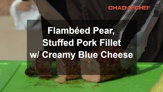 Flambéed Pear Stuffed Pork Fillet w Creamy Blue Cheese  A BraaiBoy TV Recipe [upl. by Fennelly]