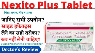 Nexito Plus Tablet Uses Dose amp Side Effects in Hindi  Nexito Plus Tablet [upl. by Airamalegna122]