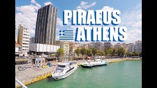 Piraeus Athens Greece Walking Tour Of The City Center To The Port [upl. by Hokanson680]