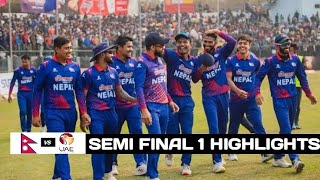 Nepal vs uae t20 world cup asia qualifier semi final highlights  Nepal vs uae semi final highlights [upl. by Kennard]