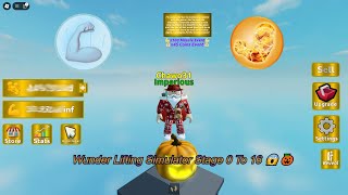 Roblox Wunder Lifting Simulator 🎃 Stage 016 😱 Top 100 [upl. by Mahsih]