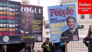 Protesters Demonstrate Outside The Supreme Court As It Hears Oral Arguments In Mifepristone Case [upl. by Ecar]