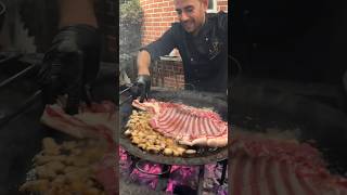 How to fry lamb ribs on saj food shorts 🍖🍗🥩 [upl. by Ednutabab]