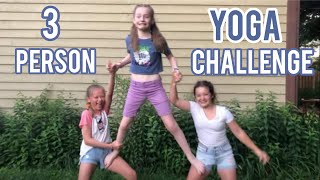 3 person YOGA CHALLENGE with my cousins [upl. by Horbal323]