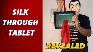 Silk Through Tablet Magic Trick Revealed [upl. by Laverna]