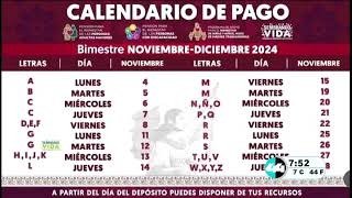 Calendario de pago Bienestar [upl. by Morrison]