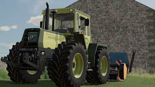 LS22  Calmsden Farm  Mulchen  MB Trac 1500 Knickhaube [upl. by Jeggar]