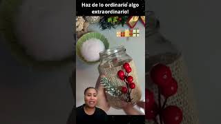 Si quieres decorar haz esta botella navideñaNavidad decoracionesparaelhogar diy reciclaje [upl. by Peadar626]