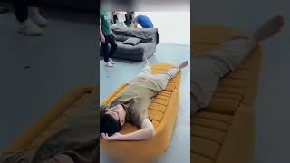 Foldable sofa bed yellow sofainnovation sofaarmchaircouchchairsleeping bedfurnituresofa set [upl. by Yngiram572]