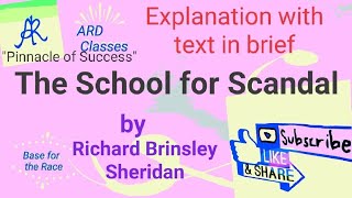 The School for Scandal by Richard Brinsley Sheridan [upl. by Cia]