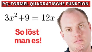 PQFormel zum Lösen quadratischer Funktionen So geht es [upl. by Ranique]