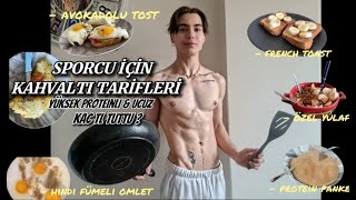 PROTEİNLİ SPORCU KAHVALTISI TARİFLERİ  Yüksek Proteinli 5 Ucuz ve Kolay Kahvaltılık Fit Tarifler [upl. by Jarrad738]