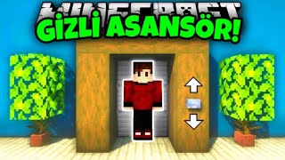 MİNECRAFT ASANSÖR MODU  GİZLİ ASANSÖR [upl. by Colpin331]