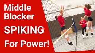 Middle Blocker Spiking for Power  Hitting Lesson [upl. by Nitsirc319]