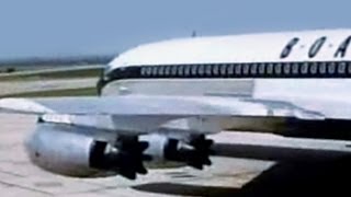 BOAC Vickers VC10 amp Boeing 707436 Travelogue  1964 [upl. by Eleaffar]