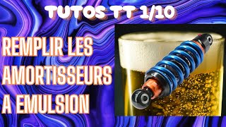 Un tuto afin de bien remplir les amortisseurs à émulsion TT 110 [upl. by Mathian510]