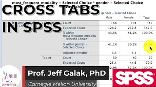 Cross Tabs with SPSS Tutorial SPSS Tutorial Video 7 [upl. by Koralle467]