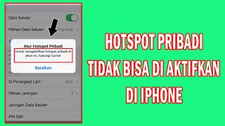 Mengatasi Hotspot iPhone yang susah Atur Hotspot Pribadi [upl. by Waldos]