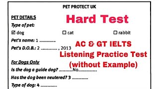 IELTS LISTENING PET PROTECT UK TEST 2021  HARD LISTENING PRACTICE TEST  BRIGHT FUTURE LISTENING [upl. by Jestude]