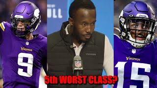 NFLcom Minnesota Vikings Had 5th WORST Draft in 2024 🙄🙄🙄 [upl. by Enymsaj]