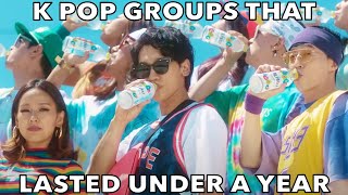 K POP GROUPS THAT LASTED UNDER A YEAR [upl. by Linell]