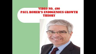 490 Romers Endogenous Growth Model [upl. by Lubow859]