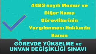 4483 Sayılı Memurlar ve Diğer Kamu Görevlilerinin Yargılanması Hakkında Kanun Soru ve Cevapları [upl. by Avika251]