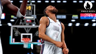 NBA 2K24 Live Simulation  USA vs Serbia FULL GAME  Olympic Mens Basketball SemiFinals [upl. by Latia782]