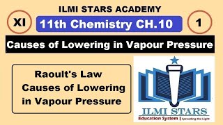 Raoults Law Causes of Lowering in Vapour Pressure Class 11 Chemistry Chapter 10 [upl. by Atirres498]