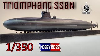 Full Build French Navy Le Triomphant SSBN  HobbyBoss 1350 [upl. by Sivartal]