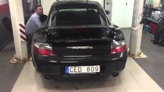 Porsche 996 34 exhaust sound cargraphic 200cell Cats [upl. by Eahsan]