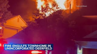 Fireworks likely destroyed Wadsworth home caused unincorp Deerfield fire 1 hour later sheriff [upl. by Reider]