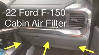 How To Replace Cabin Air Filter Ford F150 F250 F350 2022 22 [upl. by Morly799]