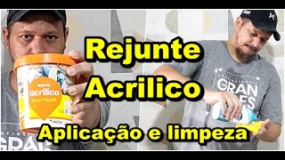 Rejunte Acrílico Aplicação passo a passo e dica extra de limpeza com produto que você tem em casa [upl. by Lahcear]