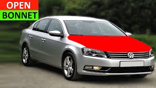 How to open Hood on VW Passat  How to open Bonnet on VW Passat [upl. by Godfry725]