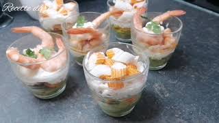 VERRINES AVOCAT CREVETTES 🍤SURIMI ET MASCARPONE FACILE ET RAPIDE👌 [upl. by Omero726]