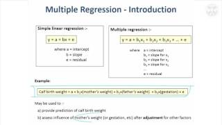 19 Introduction to Multiple Regression amp Logistic Regression [upl. by Izmar]