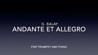 Andante et Allegro  GBalay  Trumpet PlayAlong [upl. by Granlund]