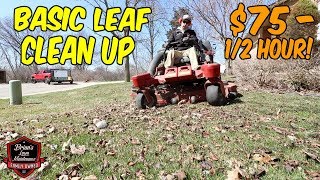 How To Do A Residential Spring Clean Up  75 in 12 Hour Basic Leaf Clean Up Bagging Leaves [upl. by Nilyahs68]