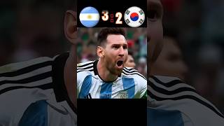 Argentina 🆚️South Korea32imaginery match highlights shorts football youtube ronaldo messi [upl. by Etnovahs]