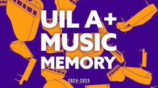 UIL Music Memory 20242025 GCCISD 12 Selections [upl. by Oiratnom]